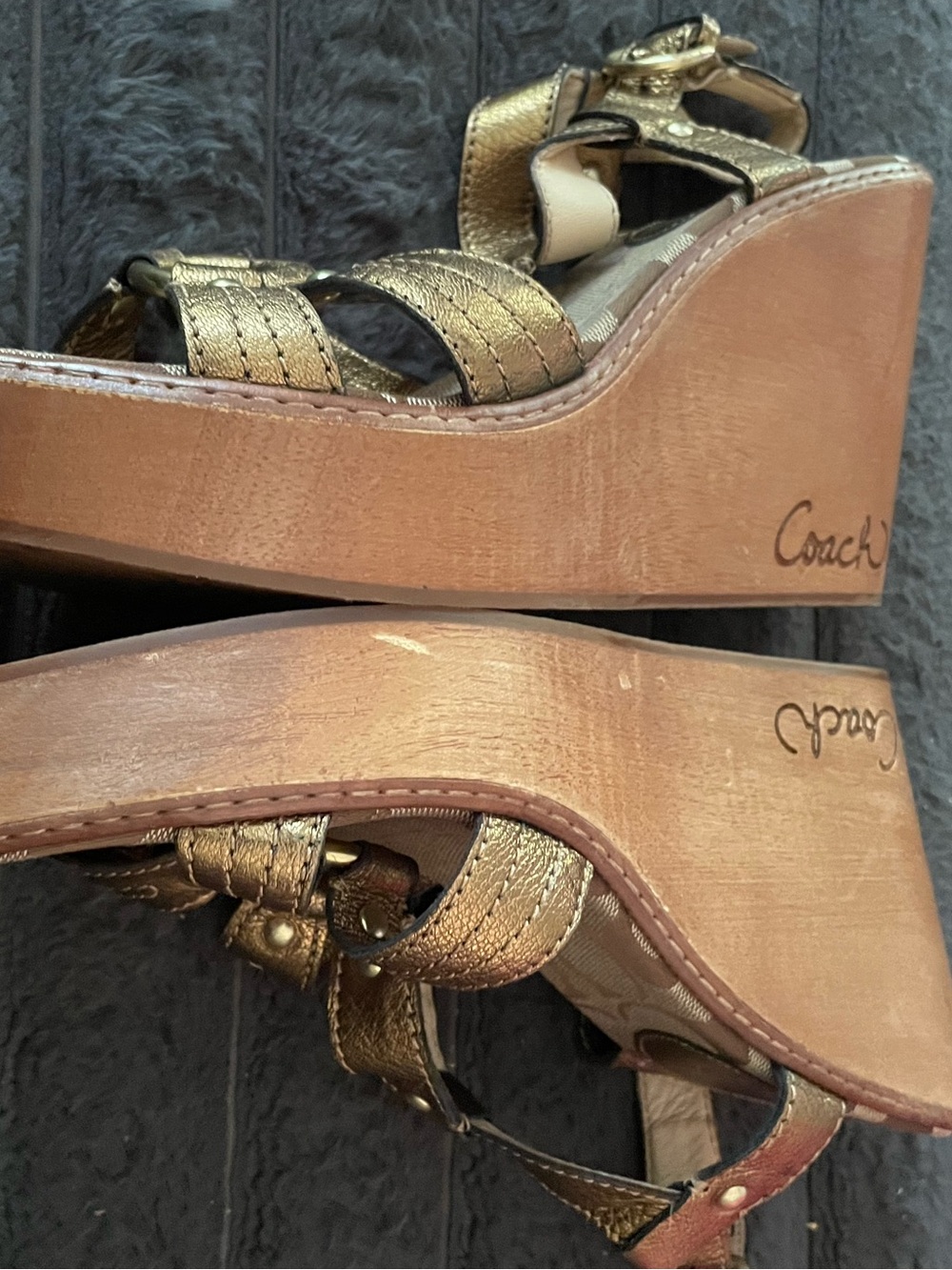 Authentic Coach Mayra Wedge Sandals 10B - Picture 5 of 6